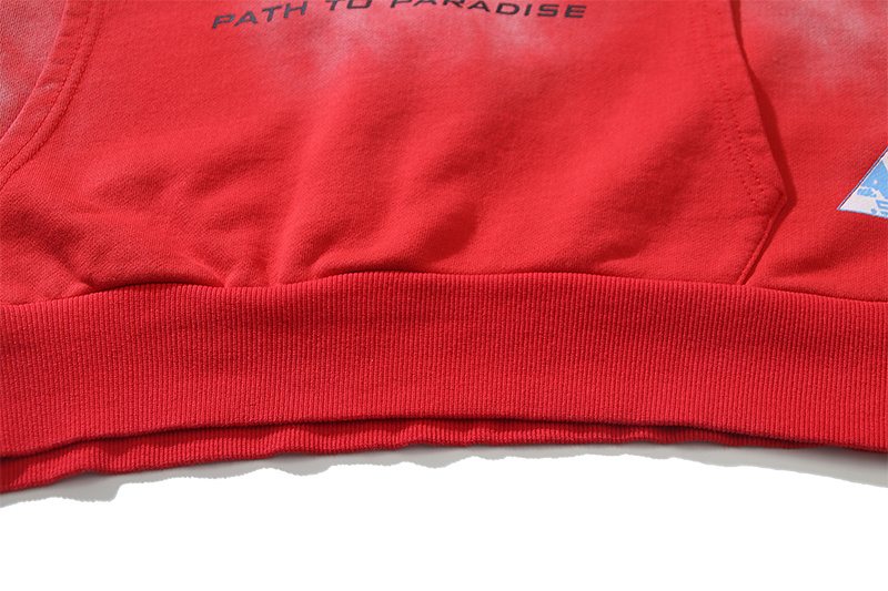 HS Washed Red Graphic Hoodie ¡ª detail