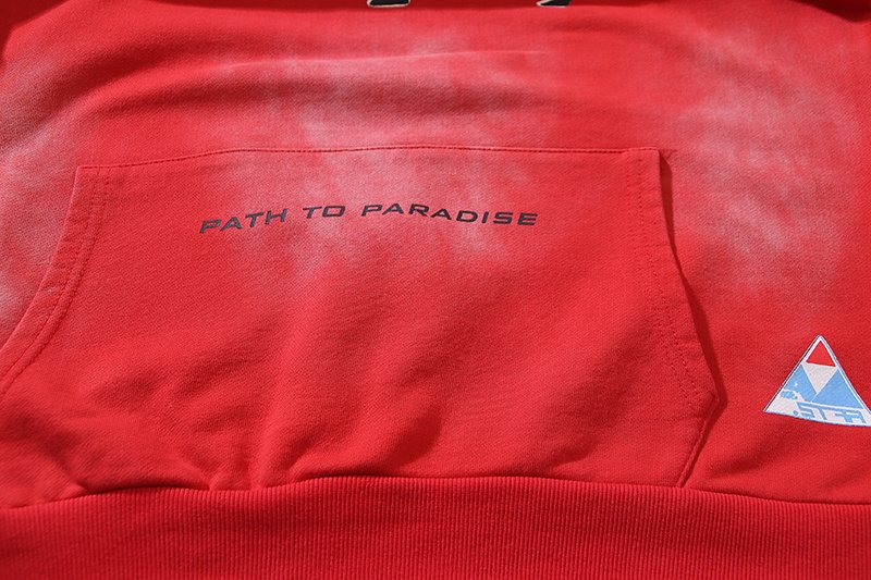 HS Washed Red Graphic Hoodie ¡ª detail