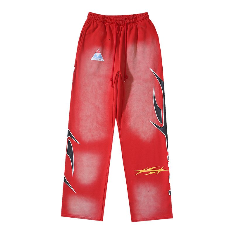 HS Washed Red Straight-Leg Sweatpants ¡ª hero