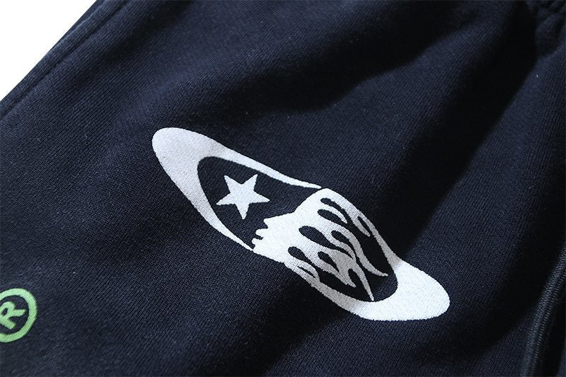 HS Star Sports Graphic Sweatpants - Black ¡ª detail