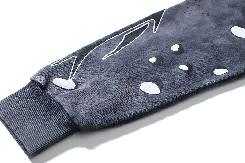 HS Washed Splatter Graphic Hoodie ¡ª detail