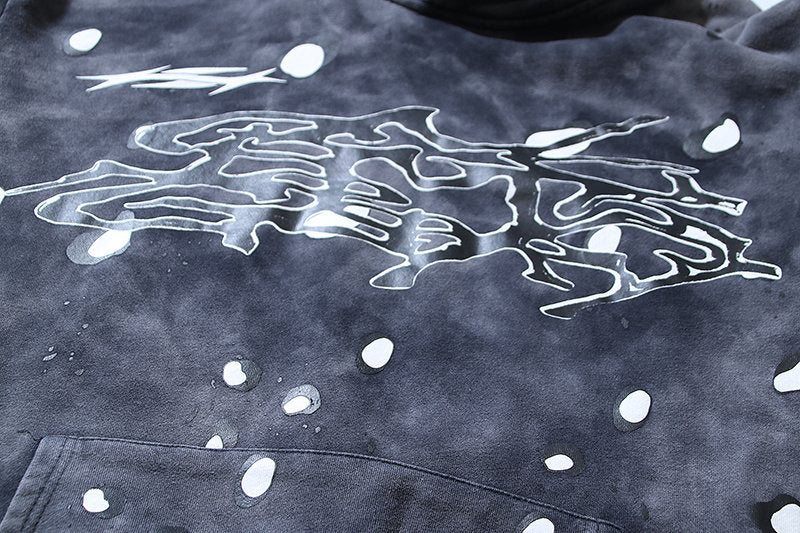 HS Washed Splatter Graphic Hoodie ¡ª detail