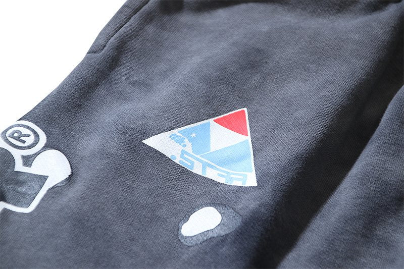 HS Washed Dark Gray Graphic Sweatpants ¡ª detail