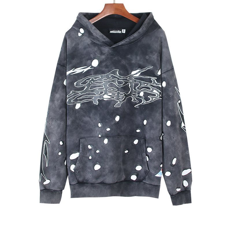 HS Acid Wash Graphic Hoodie & Sweatpants Matching Set ¡ª front