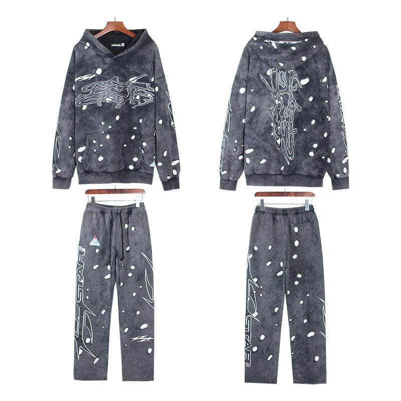 HS Acid Wash Graphic Hoodie & Sweatpants Matching Set ¡ª hero