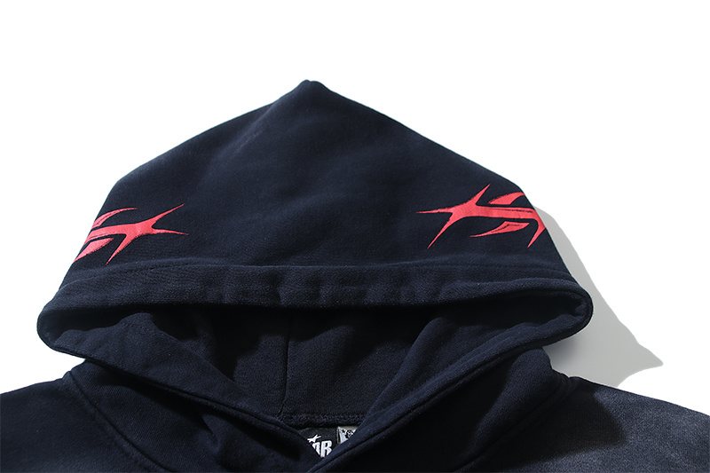 HS Sport Graphic Hoodie - Washed Black ¡ª detail