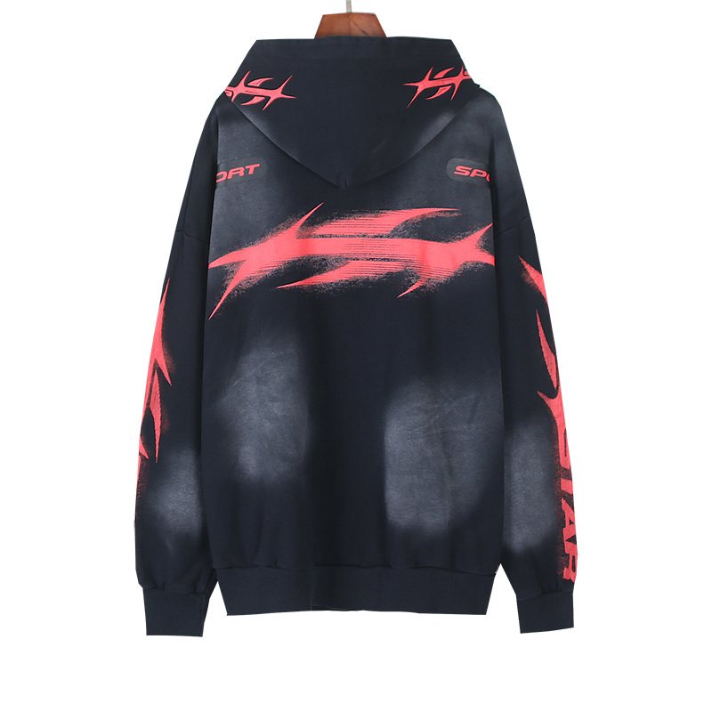 HS Sport Graphic Hoodie - Washed Black ¡ª back