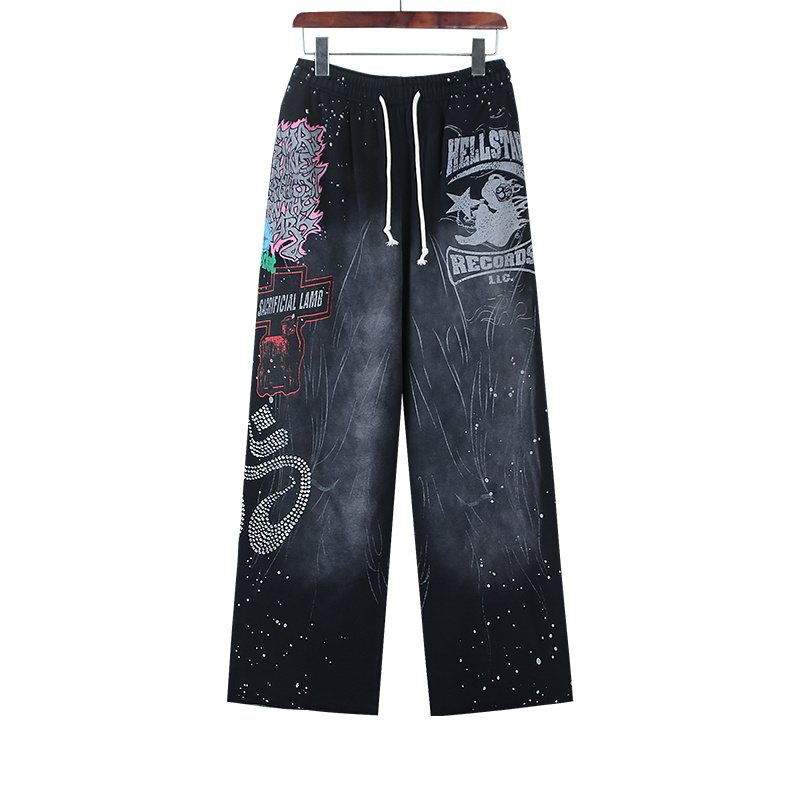HS Records Rhinestone Flared Sweatpants ¡ª hero