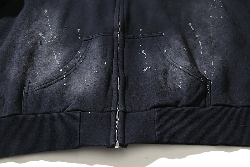 HS Paint-Splatter Zip-Up Hoodie ¡ª detail