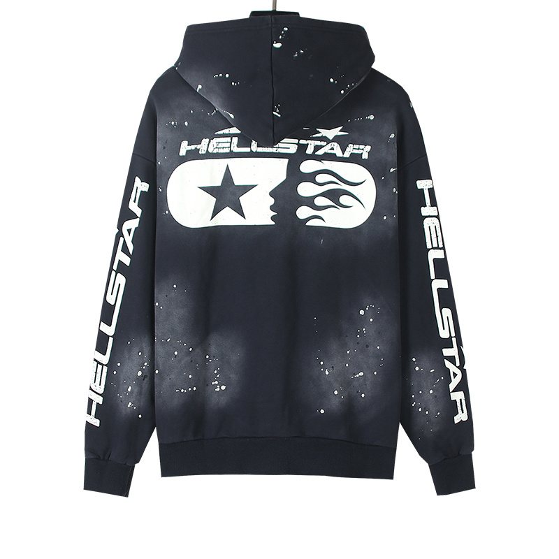 HS Paint-Splatter Zip-Up Hoodie ¡ª back