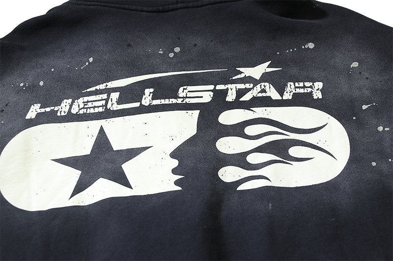 HS Paint-Splatter Zip-Up Hoodie ¡ª detail