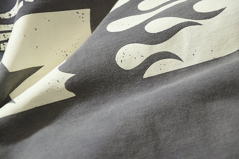 HS Star & Flame Graphic Zip Hoodie ¡ª detail