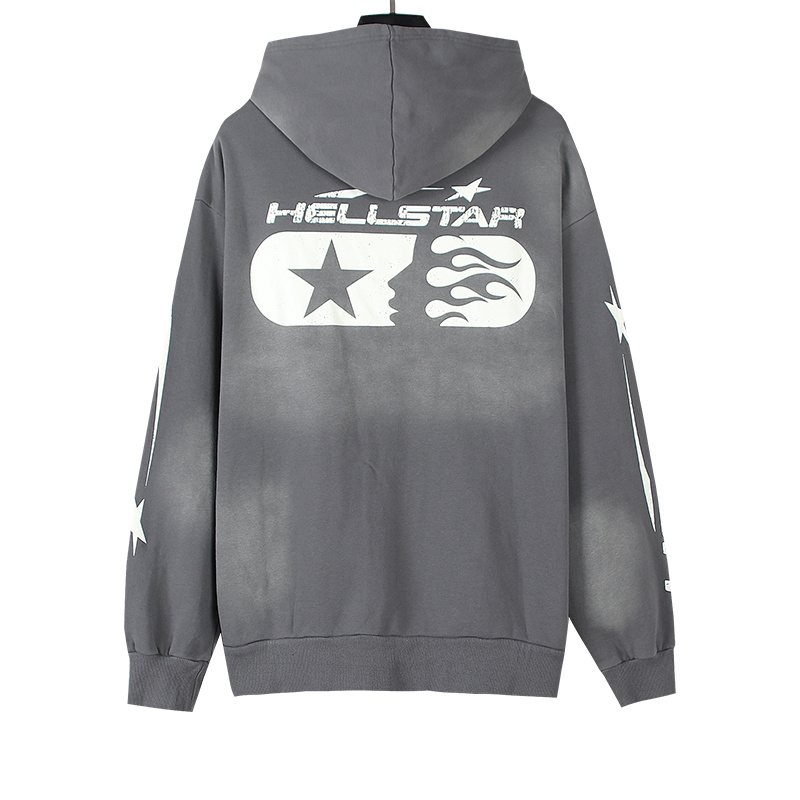 HS Star & Flame Graphic Zip Hoodie ¡ª back