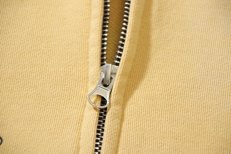 HS Washed Yellow Graphic Zip Hoodie ¡ª detail