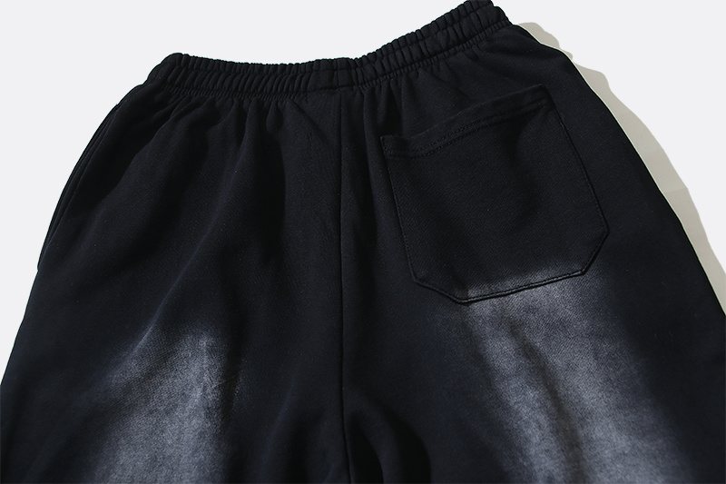 HS Washed Black Logo Sweatpants ¡ª detail