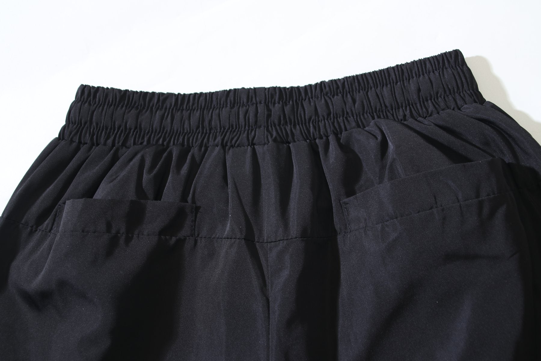 HS Side Button Wide-Leg Pants - Black ¡ª detail