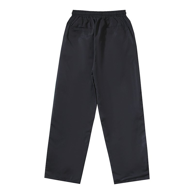HS Side Button Wide-Leg Pants - Black ¡ª back