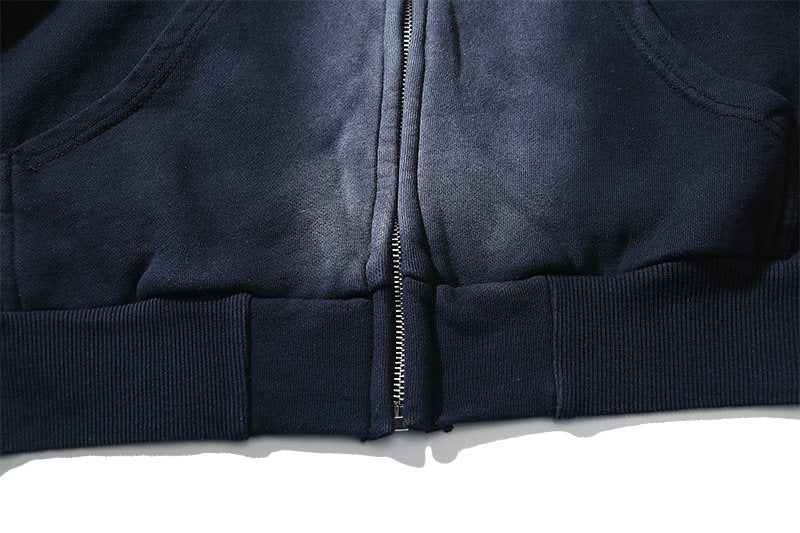 HS Washed Splatter Zip Hoodie ¡ª detail