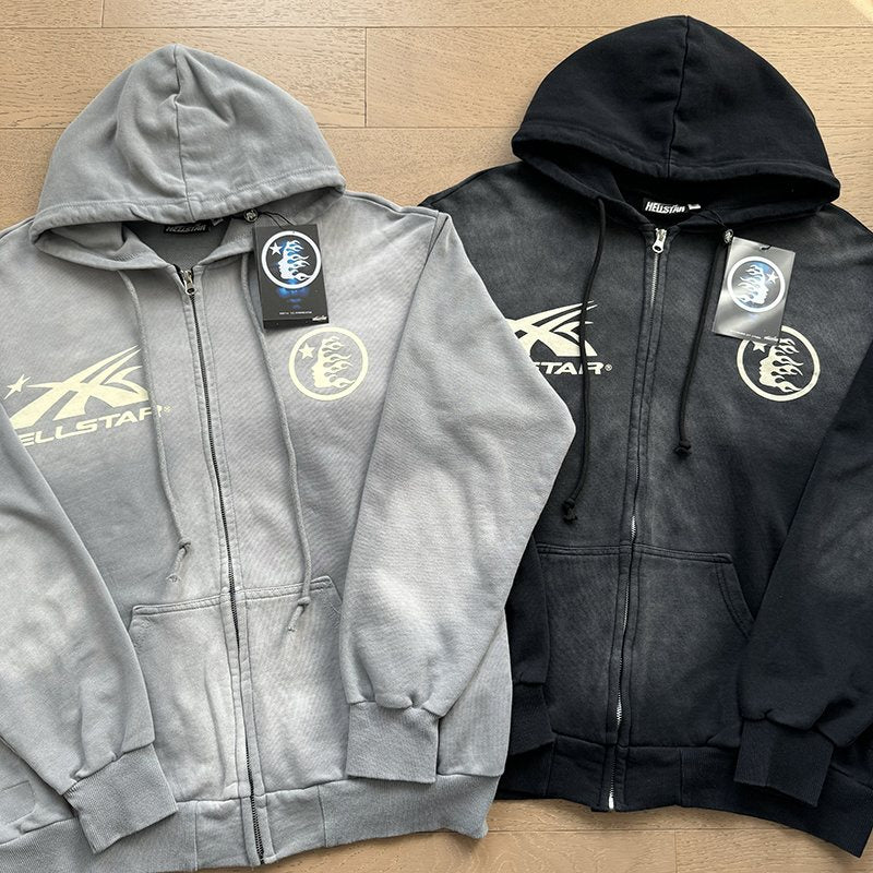 HS Washed Splatter Zip Hoodie ¡ª context