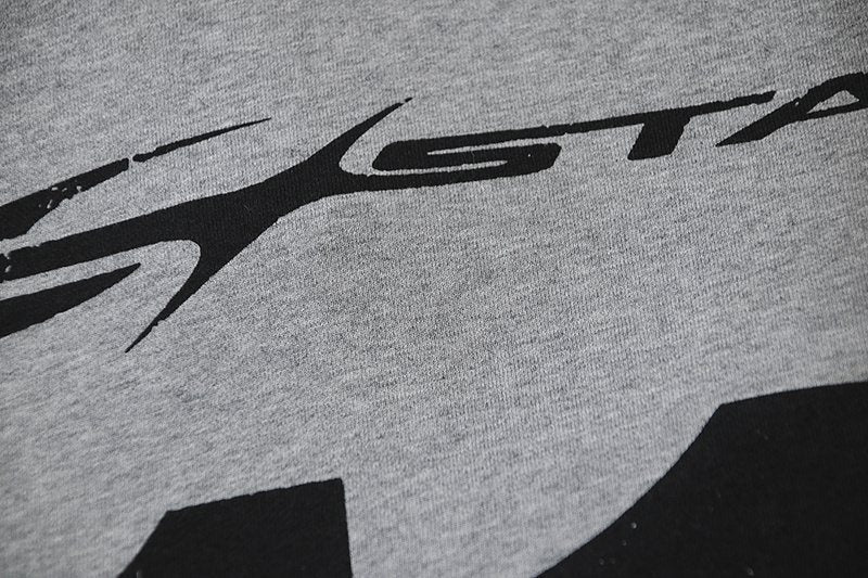 HS Washed Gray Zip-Up Graphic Hoodie ¡ª detail