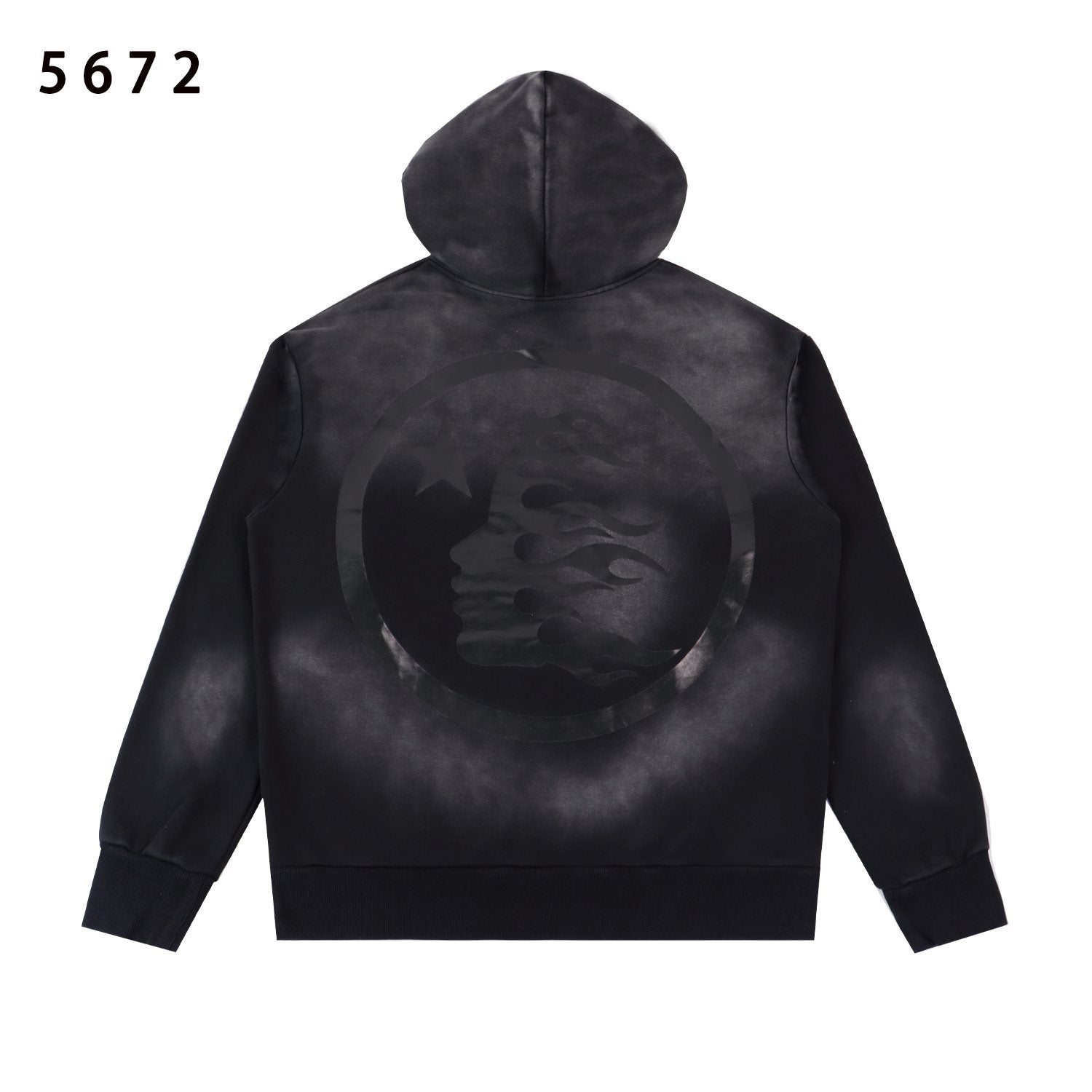 HS Washed Black Graphic Hoodie ¡ª back