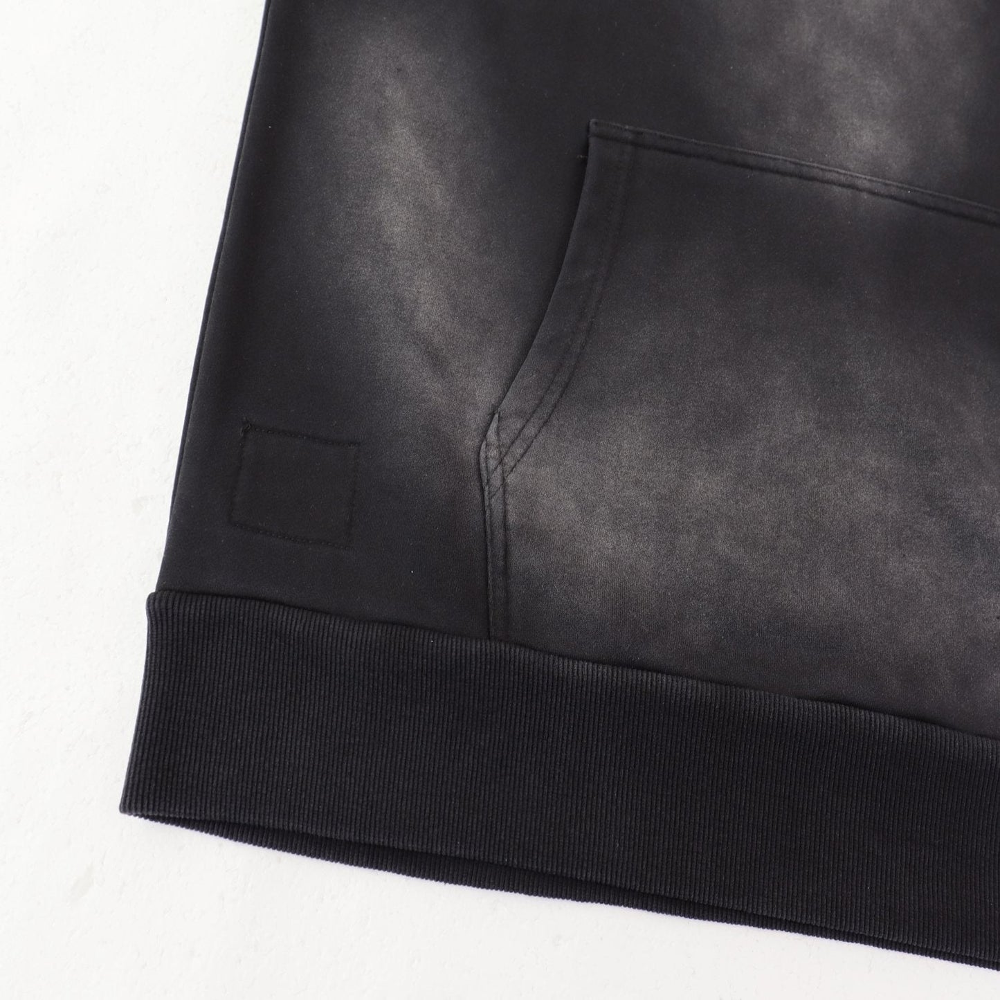 HS Washed Black Graphic Hoodie ¡ª detail