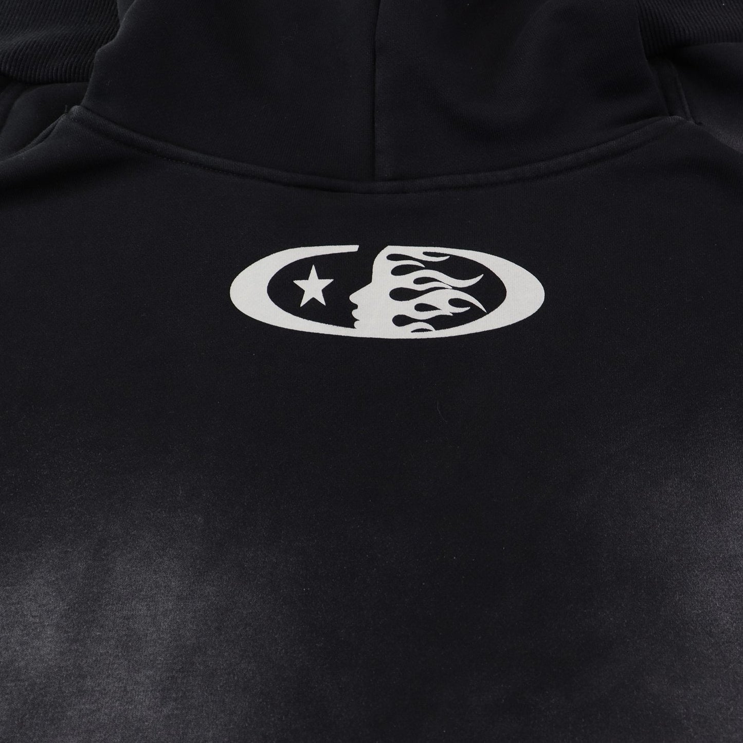 HS Washed Black Graphic Hoodie ¡ª detail