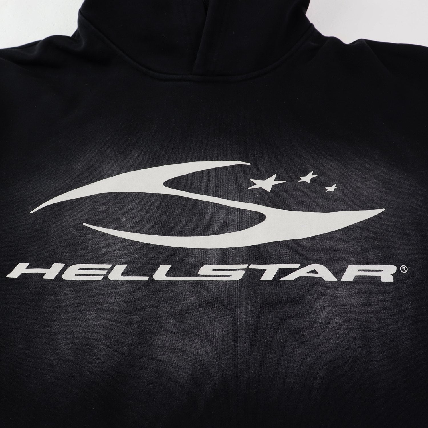 HS Washed Black Graphic Hoodie ¡ª detail