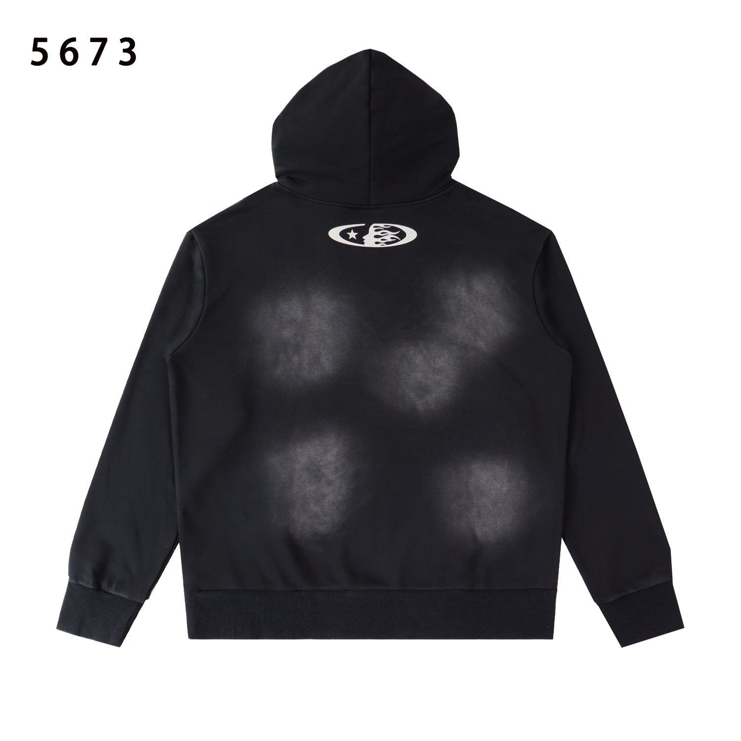 HS Washed Black Graphic Hoodie ¡ª back