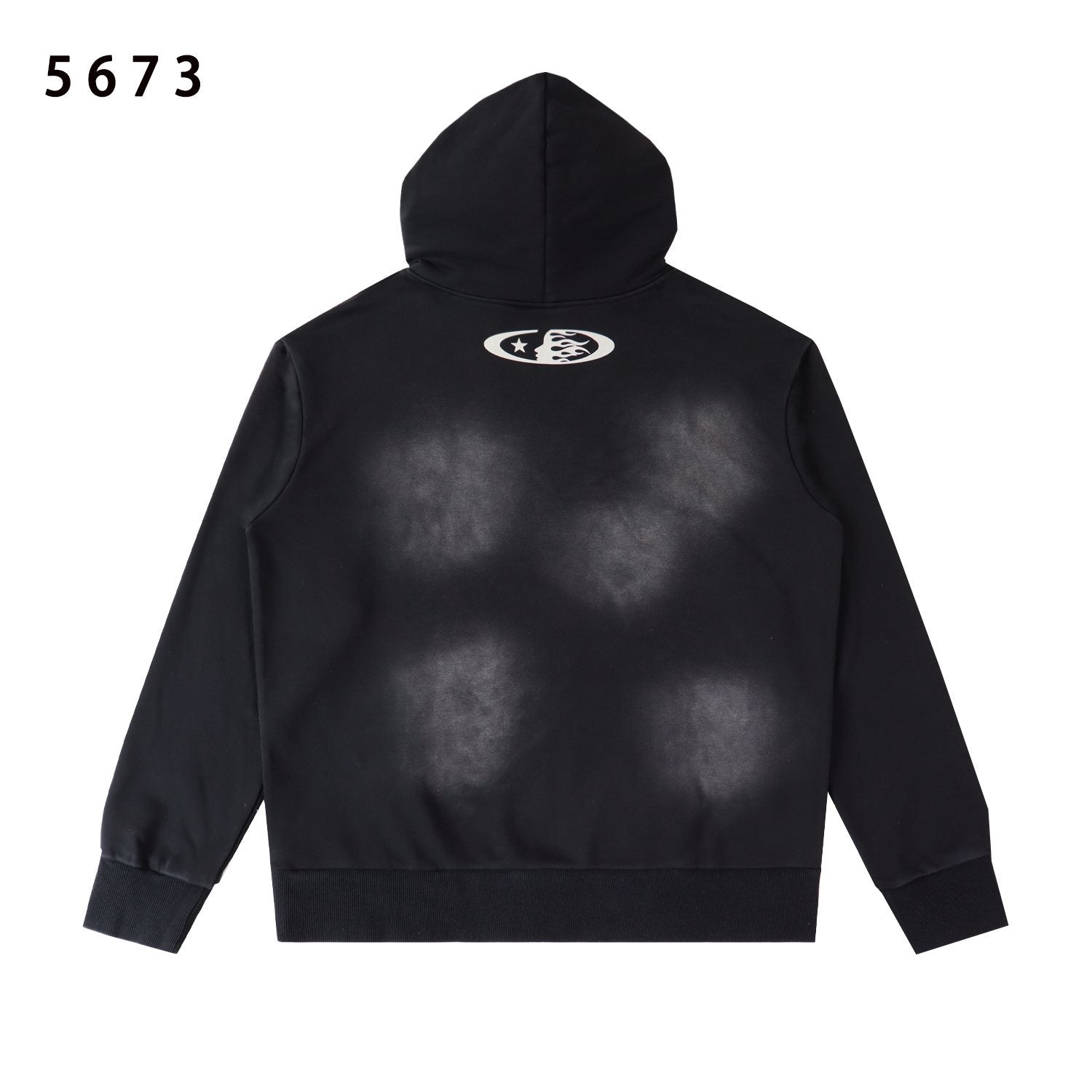 HS Washed Black Graphic Hoodie ¡ª back