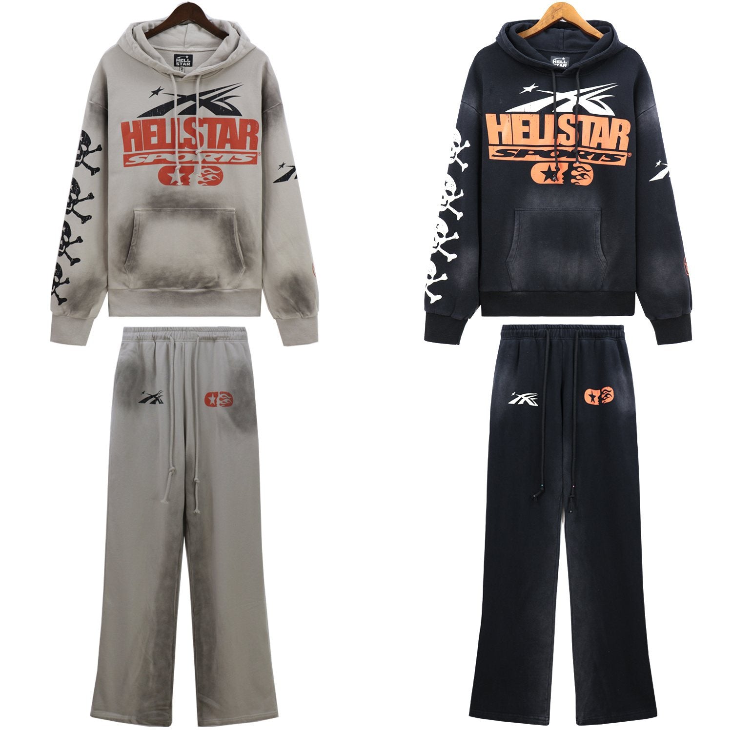 HS Skull Graphic Hoodie & Sweatpants Set ¡ª comparison