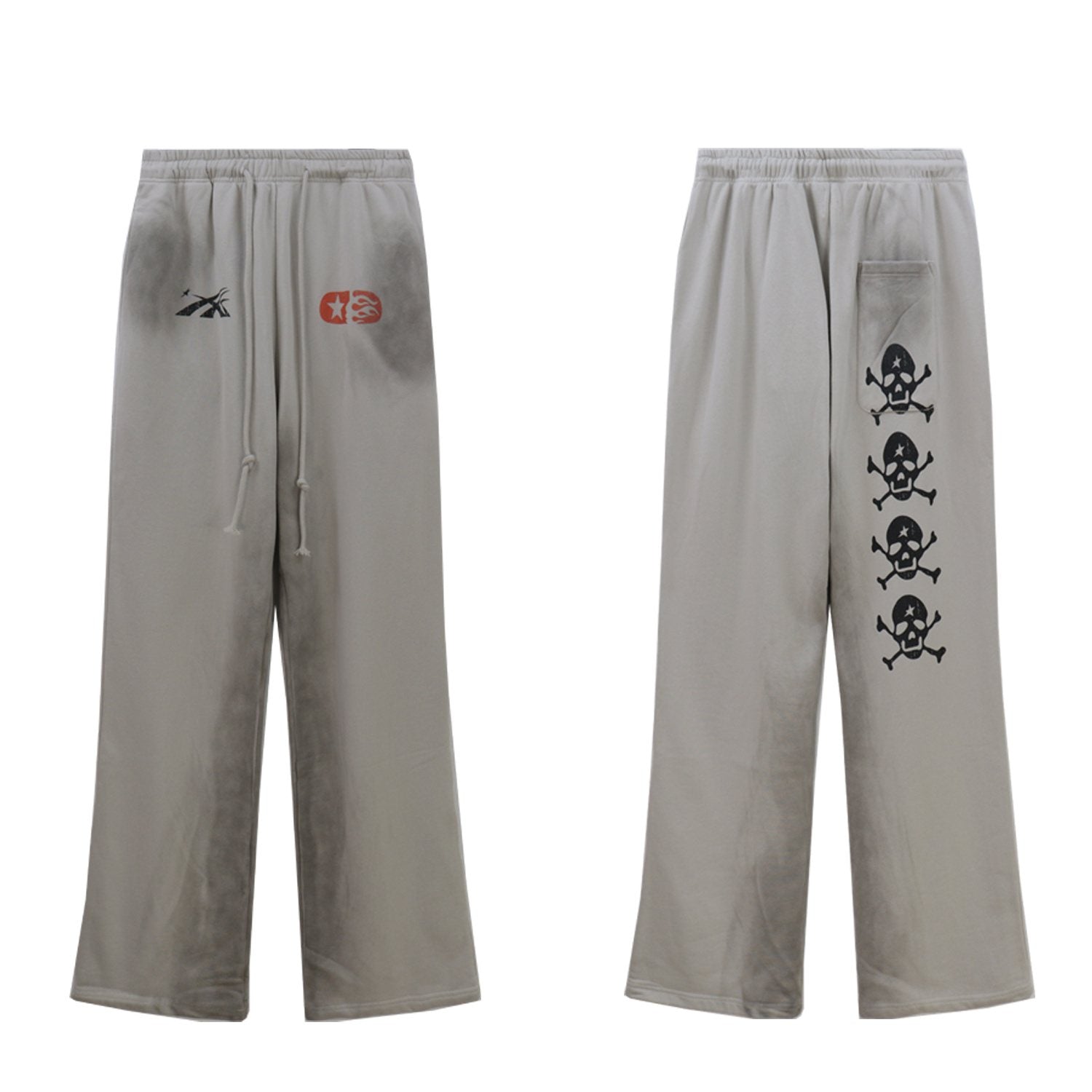 HS Skull Graphic Hoodie & Sweatpants Set ¡ª front
