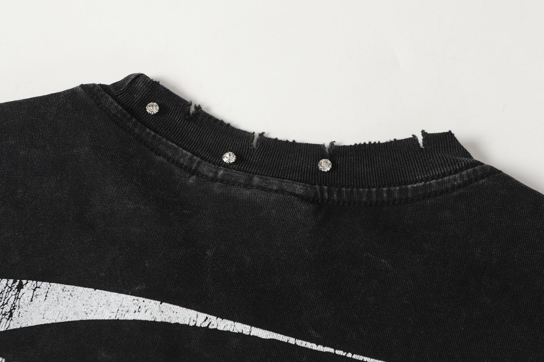 HS Bigger Than Satan Studded Graphic T-Shirt ¡ª detail