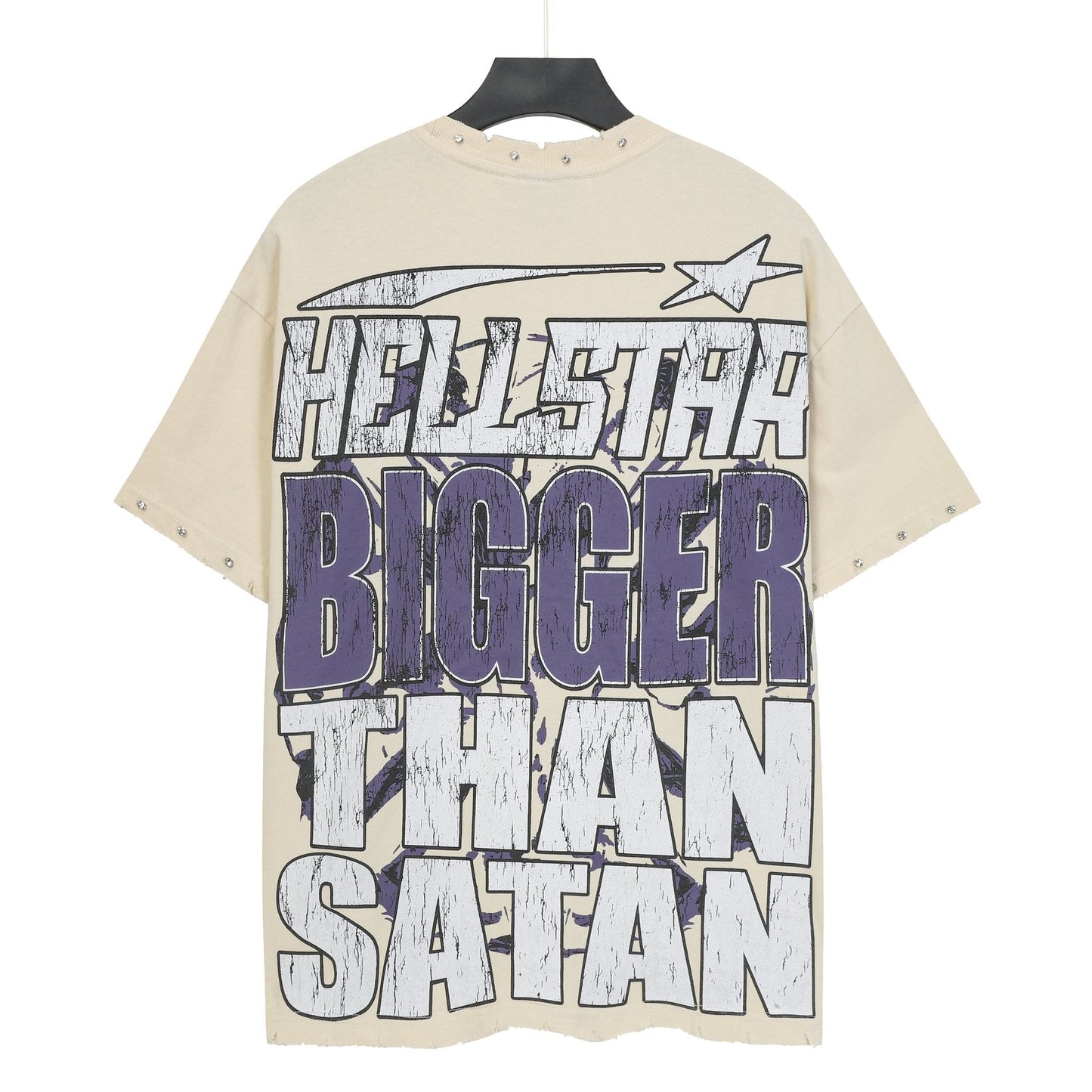 HS Bigger Than Satan Studded Graphic T-Shirt ¡ª back