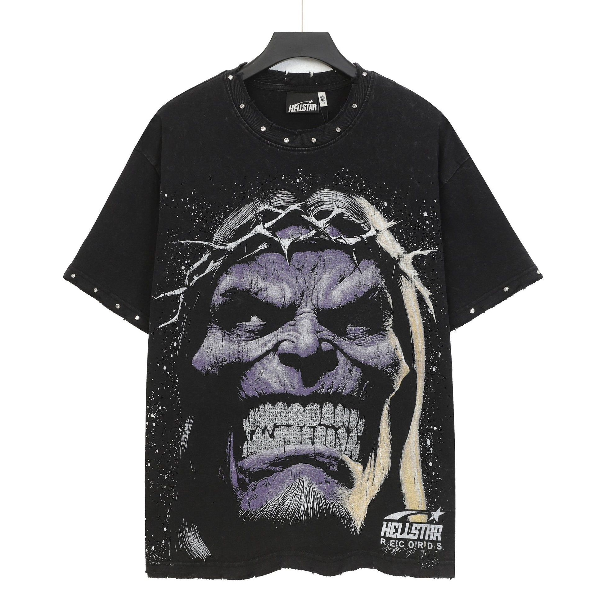 HS Bigger Than Satan Studded Graphic T-Shirt ¡ª hero