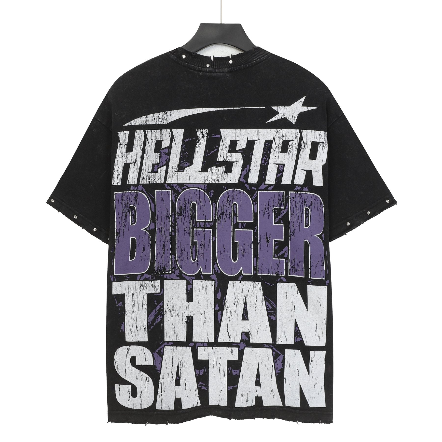 HS Bigger Than Satan Studded Graphic T-Shirt ¡ª back