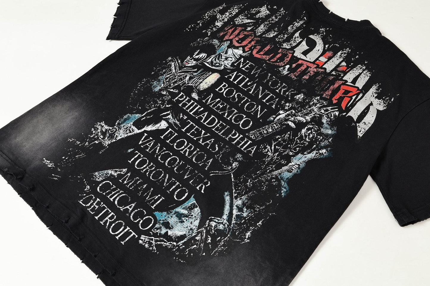 HS Tour Graphic Distressed Short-Sleeve T-Shirt ¡ª detail