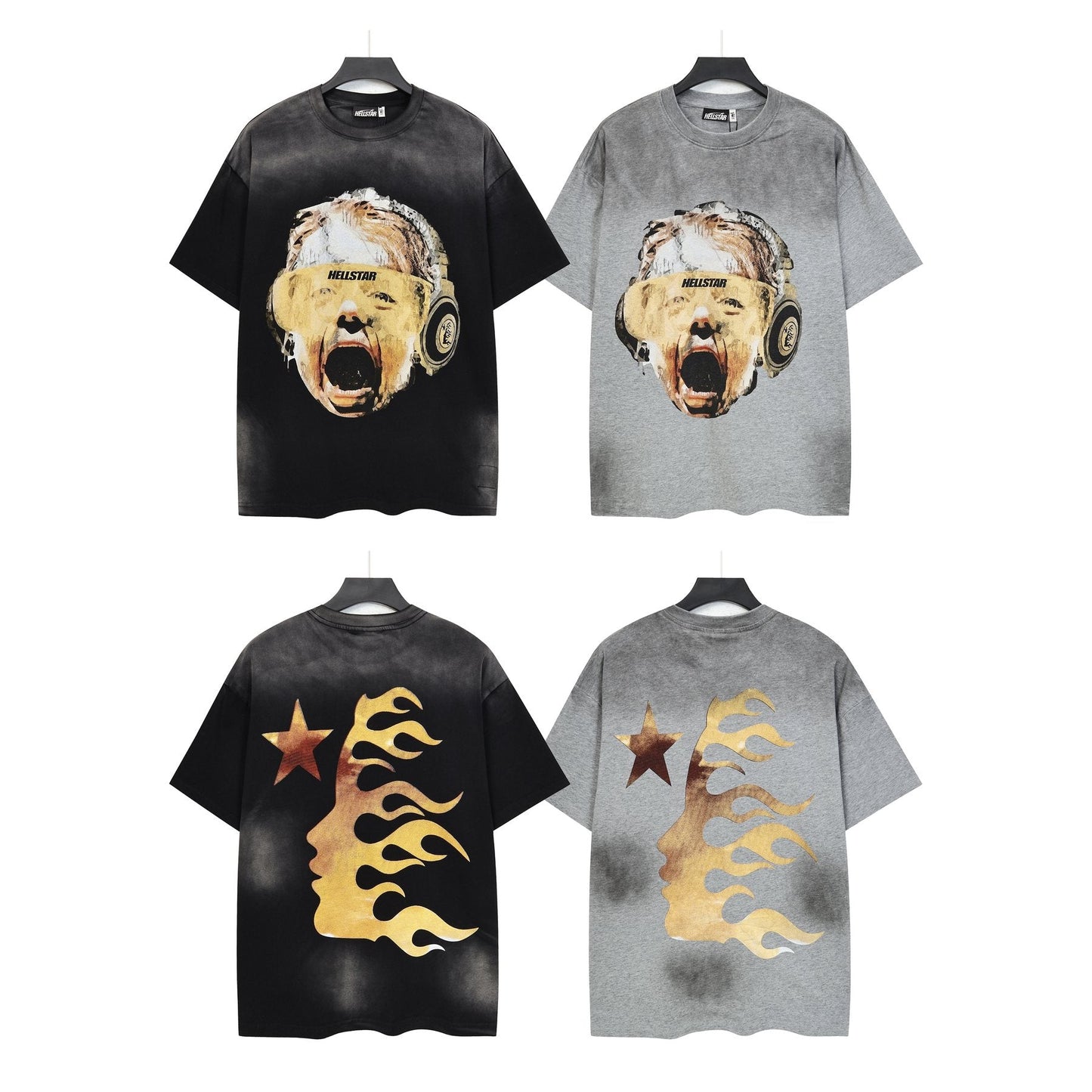 HS Screaming Head Star Graphic T-Shirt ¡ª detail