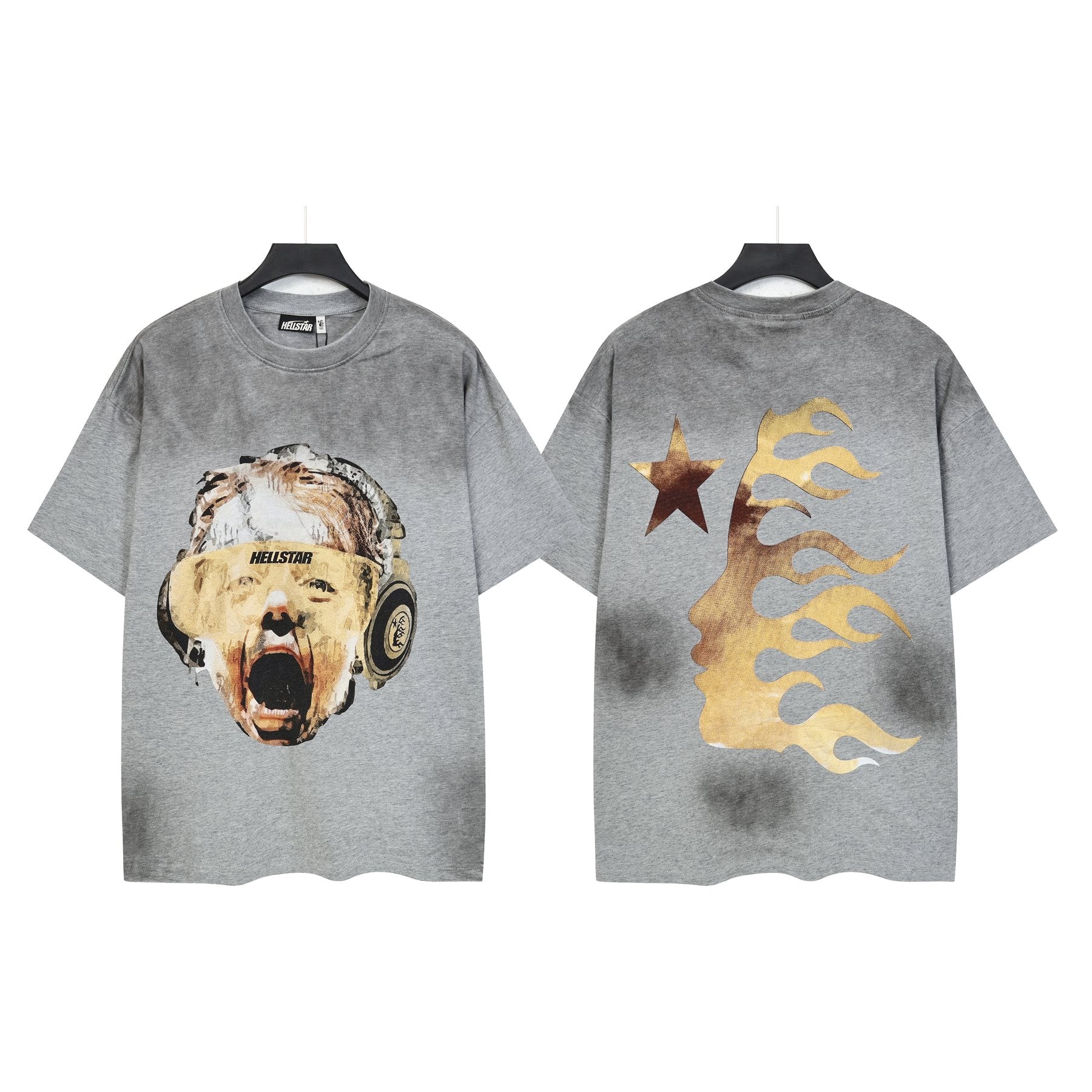 HS Screaming Head Star Graphic T-Shirt ¡ª front