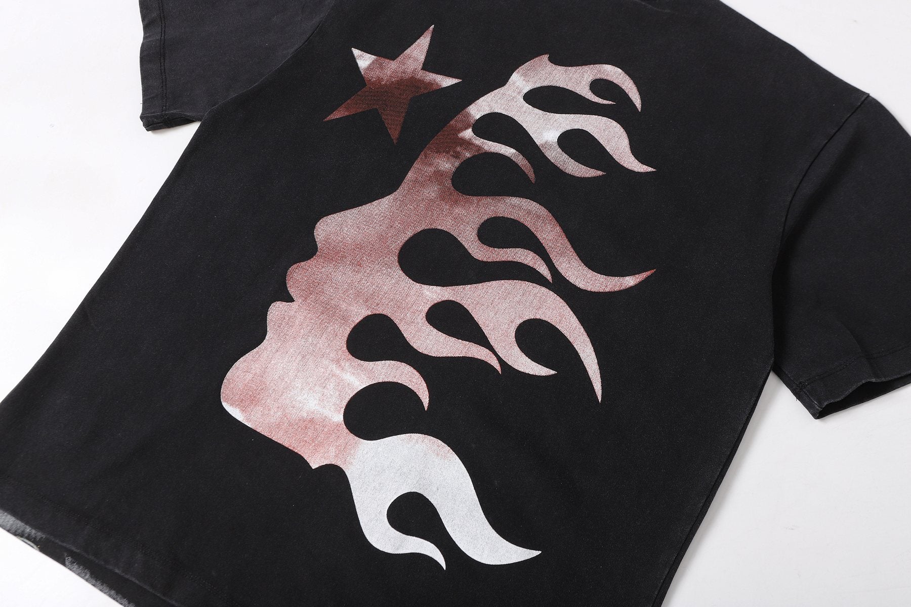 HS Biker Skull Flame Graphic T-Shirt ¡ª detail