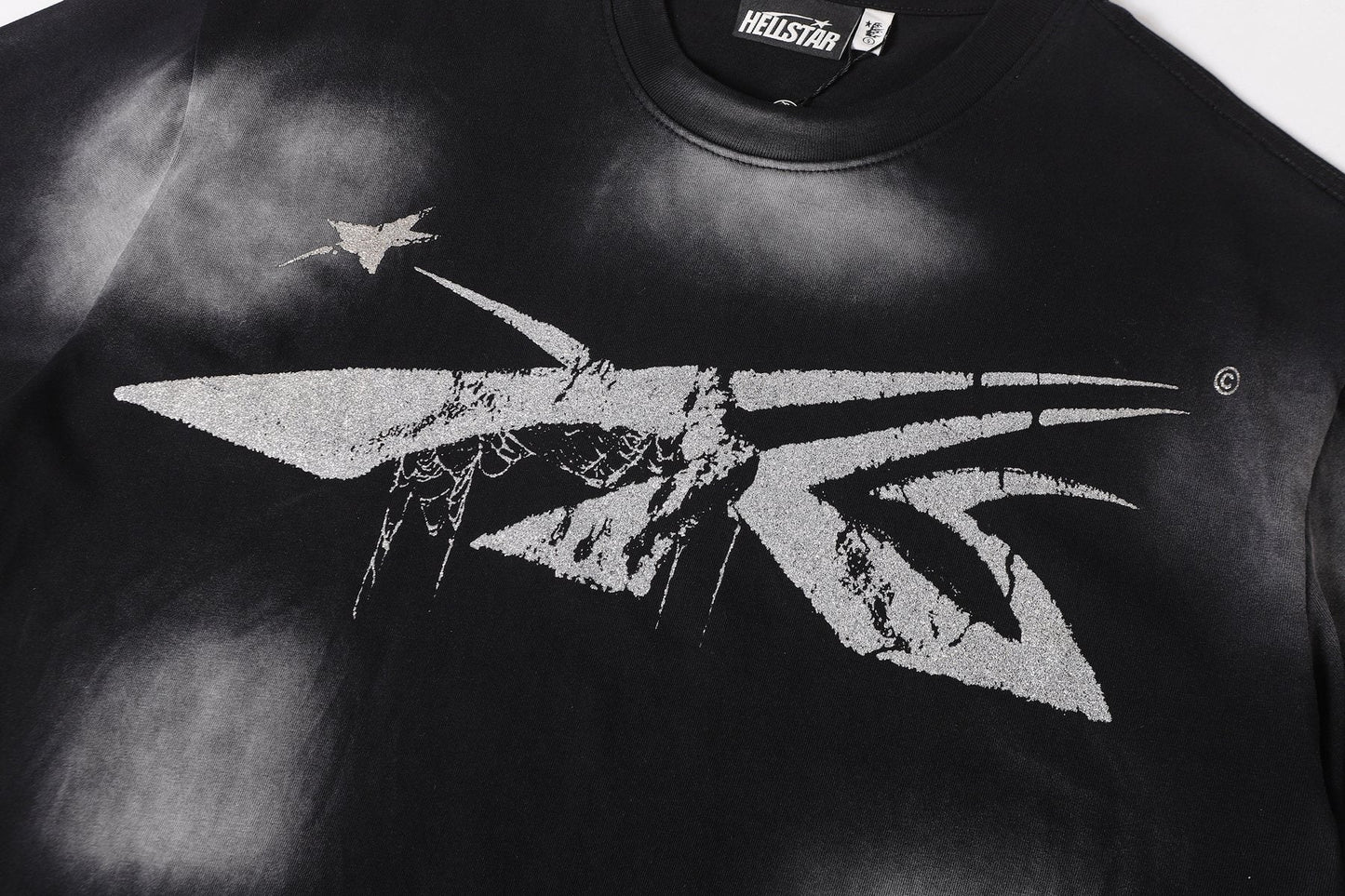 HS Airbrushed Insect & Spiderweb Graphic T-Shirt ¡ª detail