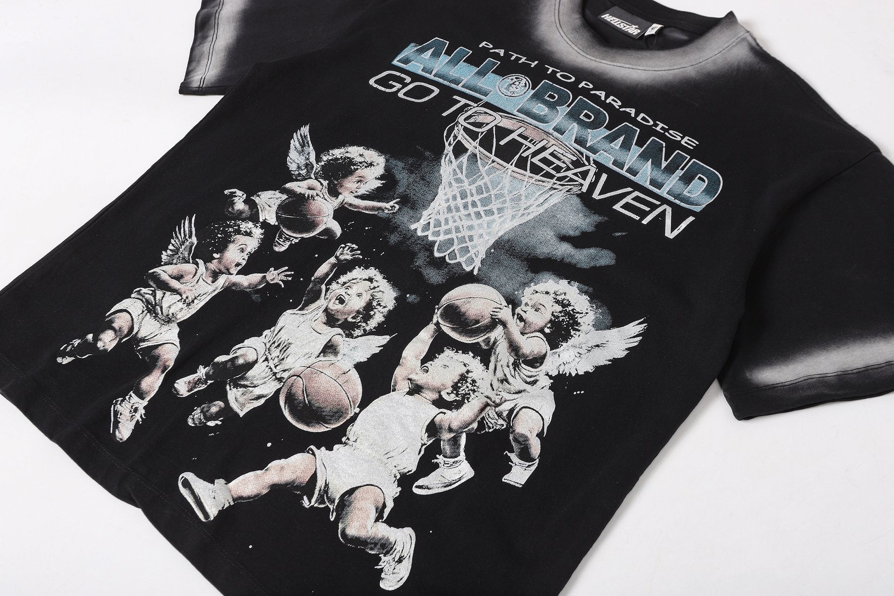 HS Path to Paradise Basketball Cherub Graphic T-Shirt ¡ª detail