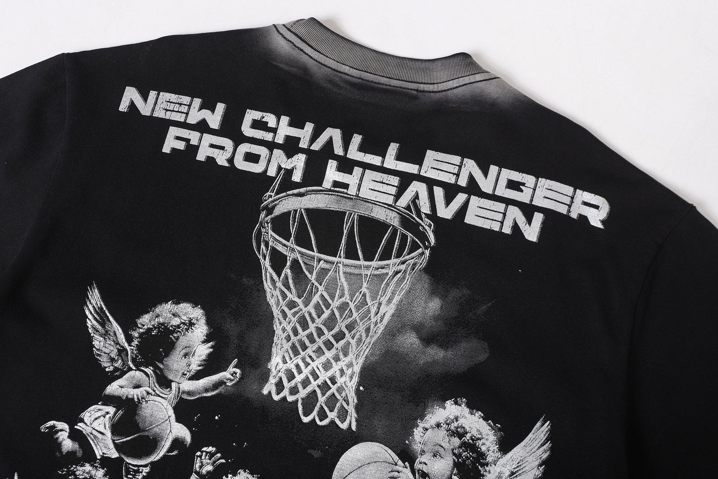 HS Path to Paradise Basketball Cherub Graphic T-Shirt ¡ª detail
