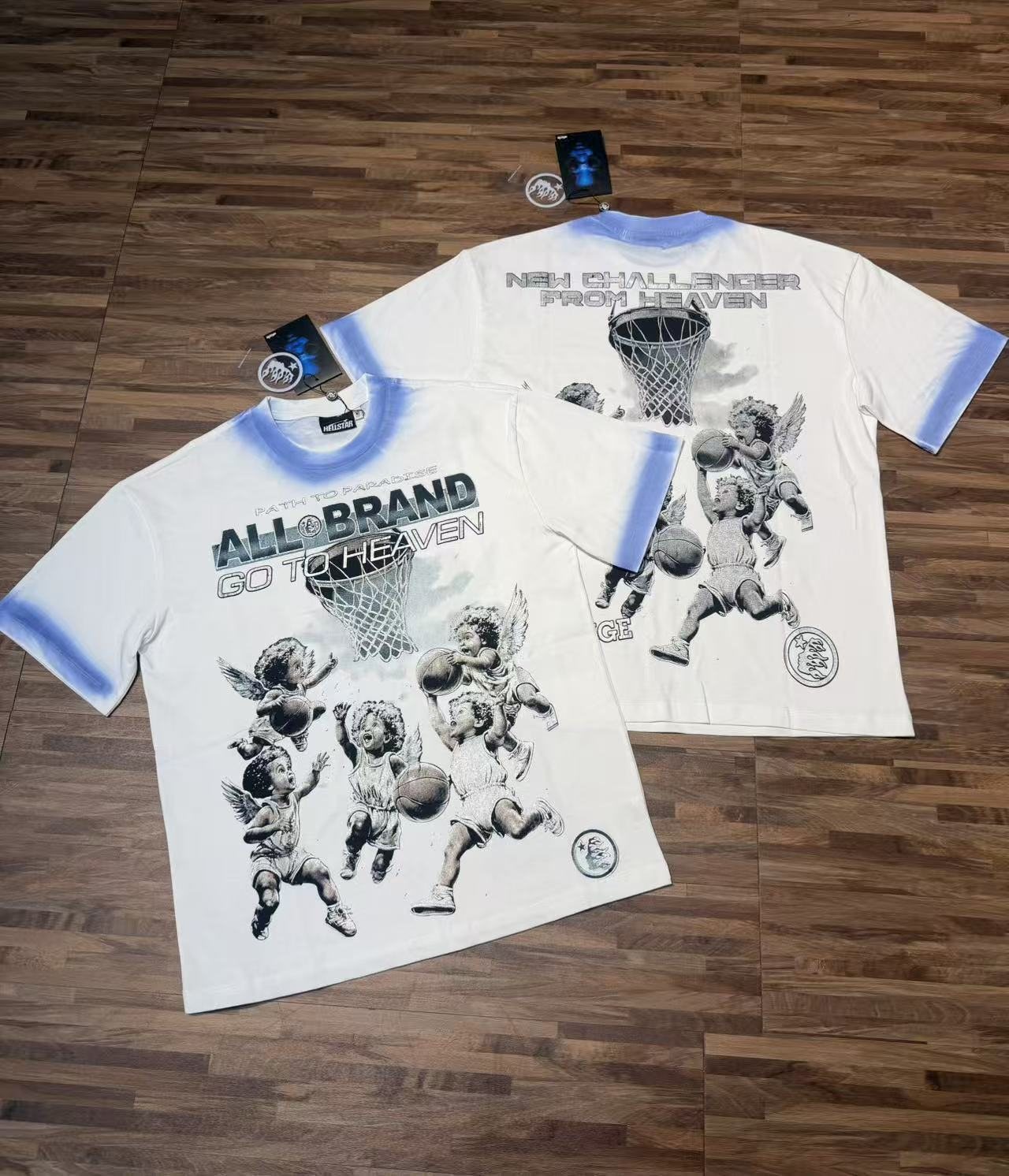 HS Path to Paradise Basketball Cherub Graphic T-Shirt ¡ª context