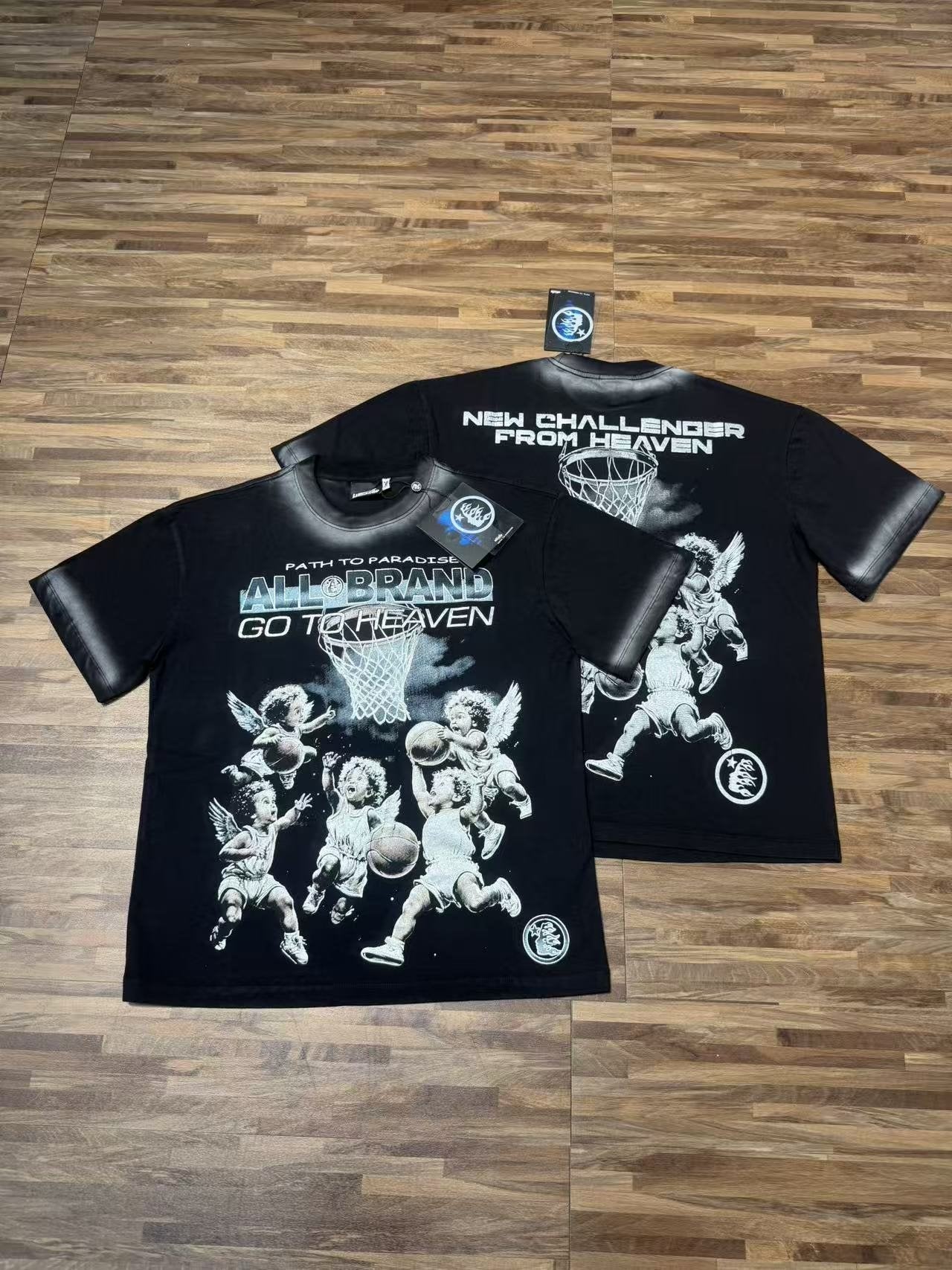 HS Path to Paradise Basketball Cherub Graphic T-Shirt ¡ª context