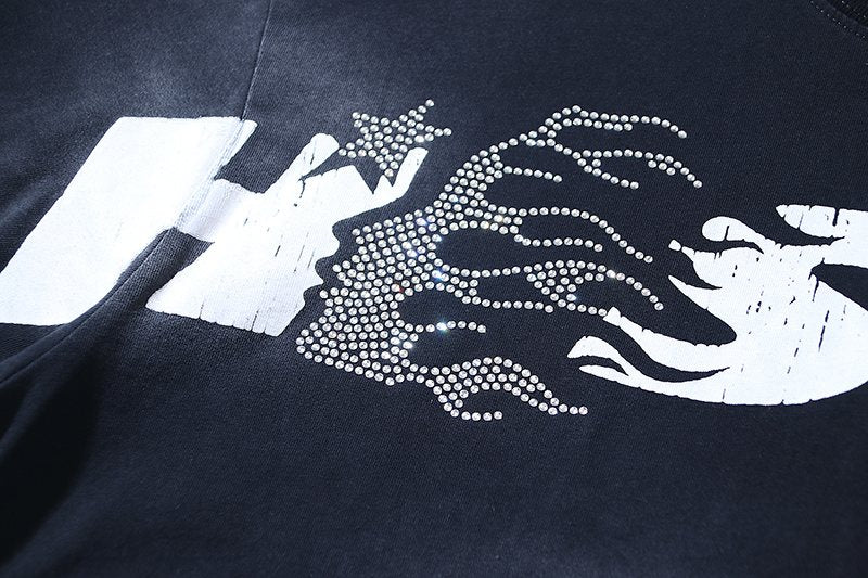 HS Black Studios Flame Graphic T-Shirt ¡ª detail