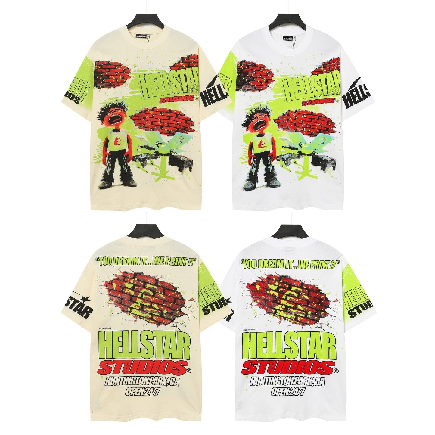 HS Brick Wall Open 24/7 Graphic T-Shirt ¡ª comparison