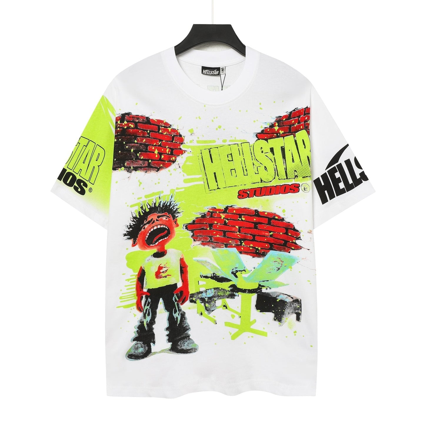 HS Brick Wall Open 24/7 Graphic T-Shirt ¡ª front