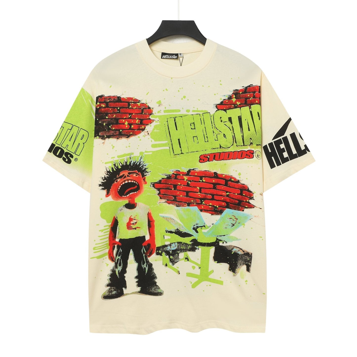 HS Brick Wall Open 24/7 Graphic T-Shirt ¡ª front