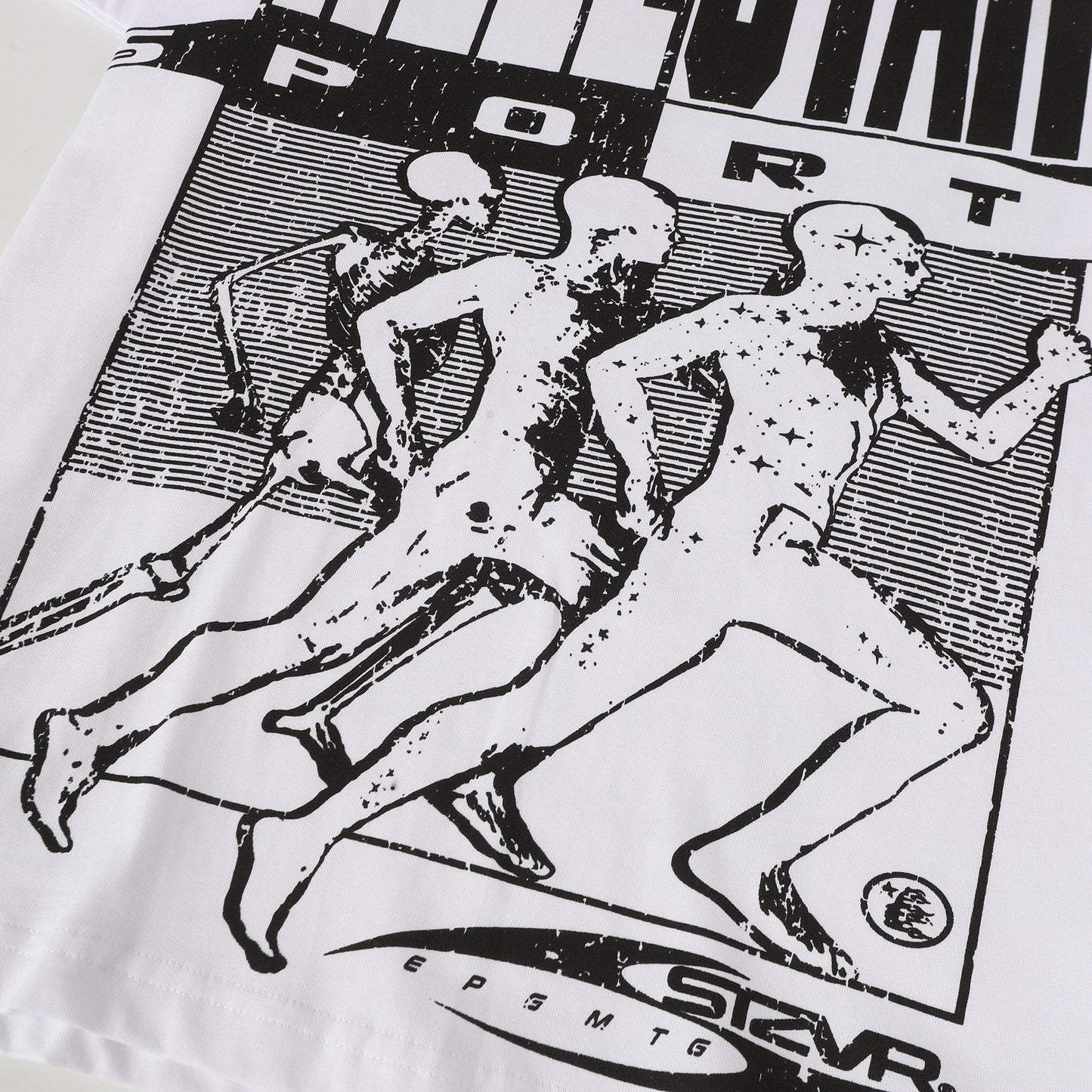 HS Sports-Inspired Front & Back Graphic T-Shirt ¡ª detail